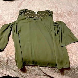 Green Flowy Blouse